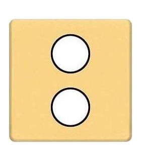 Монтажная плата для механизмов TV/SAT с двумя коннекторами FEDE, real gold + black FD04316OR-M