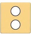 Монтажная плата для механизмов TV/SAT с двумя коннекторами FEDE, real gold + black FD04316OR-M
