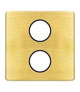 Монтажная плата для механизмов TV/SAT с двумя коннекторами FEDE, bright patina + black FD04316PB-M