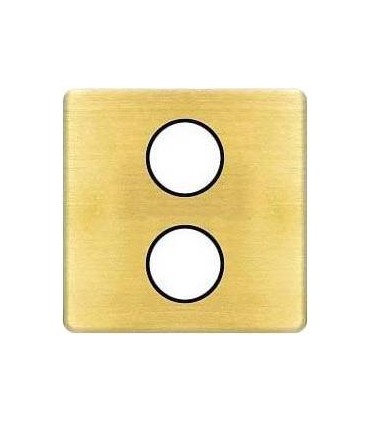 Монтажная плата для механизмов TV/SAT с двумя коннекторами FEDE, bright patina + black FD04316PB-M