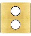 Монтажная плата для механизмов TV/SAT с двумя коннекторами FEDE, bright patina + black FD04316PB-M