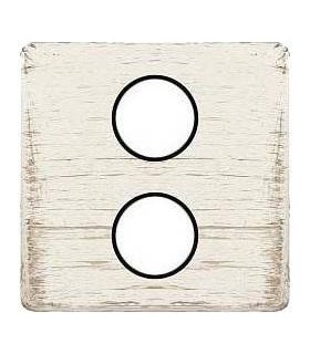 Монтажная плата для механизмов TV/SAT с двумя коннекторами FEDE, white decape + black FD04316BD-M
