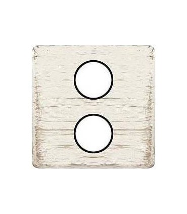 Монтажная плата для механизмов TV/SAT с двумя коннекторами FEDE, white decape + black FD04316BD-M