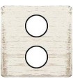 Монтажная плата для механизмов TV/SAT с двумя коннекторами FEDE, white decape + black FD04316BD-M