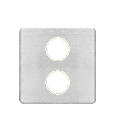 Монтажная плата для механизмов TV/SAT с двумя коннекторами FEDE, nickel satin + beige FD04316NS-A