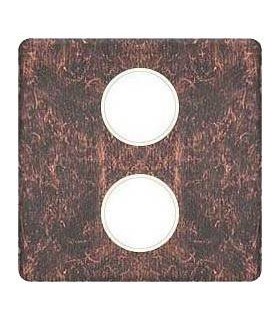 Монтажная плата для механизмов TV/SAT с двумя коннекторами FEDE, rustic cooper + beige FD04316RU-A