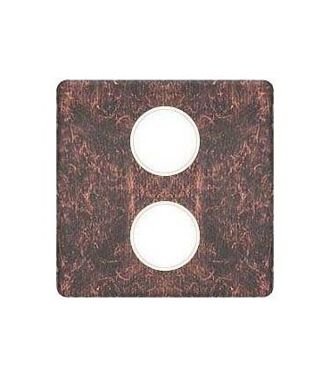Монтажная плата для механизмов TV/SAT с двумя коннекторами FEDE, rustic cooper + beige FD04316RU-A
