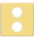 Монтажная плата для механизмов TV/SAT с двумя коннекторами FEDE, bright gold + beige FD04316OB-A