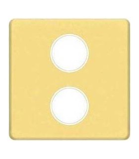 Монтажная плата для механизмов TV/SAT с двумя коннекторами FEDE, bright gold + beige FD04316OB-A