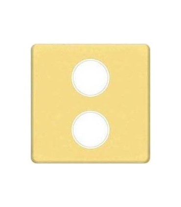 Монтажная плата для механизмов TV/SAT с двумя коннекторами FEDE, bright gold + beige FD04316OB-A