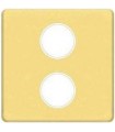 Монтажная плата для механизмов TV/SAT с двумя коннекторами FEDE, bright gold + beige FD04316OB-A