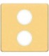 Монтажная плата для механизмов TV/SAT с двумя коннекторами FEDE, real gold + beige FD04316OR-A