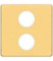Монтажная плата для механизмов TV/SAT с двумя коннекторами FEDE, real gold + beige FD04316OR-A
