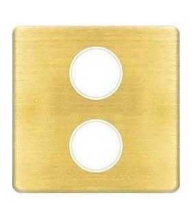 Монтажная плата для механизмов TV/SAT с двумя коннекторами FEDE, bright patina + beige FD04316PB-A