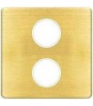 Монтажная плата для механизмов TV/SAT с двумя коннекторами FEDE, bright patina + beige FD04316PB-A