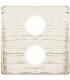 Монтажная плата для механизмов TV/SAT с двумя коннекторами FEDE, white decape + beige FD04316BD-A