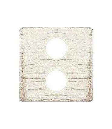 Монтажная плата для механизмов TV/SAT с двумя коннекторами FEDE, white decape + beige FD04316BD-A