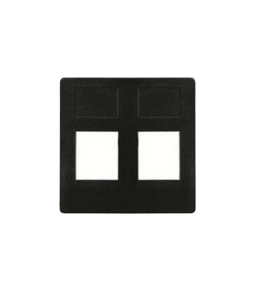 Монтажная плата FEDE для двойного информационного разъема RJ-45, черный FD17897-M