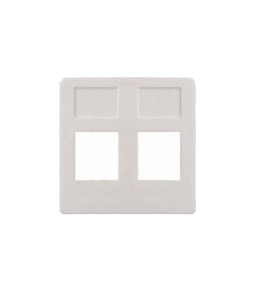 Монтажная плата FEDE для двойного информационного разъема RJ-45, белый FD17897