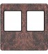 Монтажная плата FEDE для двойного информационного разъема RJ-45, rustic cooper + black FD04318RU-M