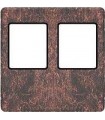 Монтажная плата FEDE для двойного информационного разъема RJ-45, rustic cooper + black FD04318RU-M