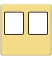 Монтажная плата FEDE для двойного информационного разъема RJ-45, bright gold + black FD04318OB-M