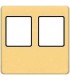 Монтажная плата FEDE для двойного информационного разъема RJ-45, real gold + black FD04318OR-M
