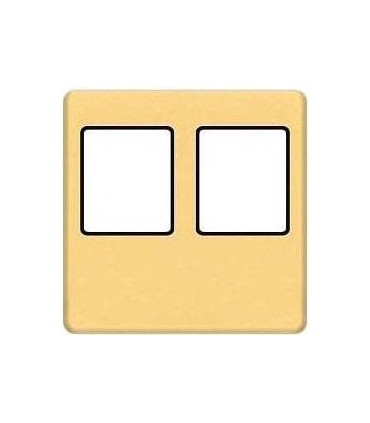 Монтажная плата FEDE для двойного информационного разъема RJ-45, real gold + black FD04318OR-M
