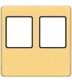 Монтажная плата FEDE для двойного информационного разъема RJ-45, real gold + black FD04318OR-M