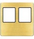 Монтажная плата FEDE для двойного информационного разъема RJ-45, bright patina + black FD04318PB-M