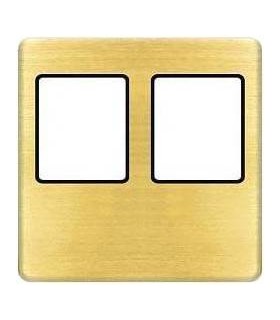 Монтажная плата FEDE для двойного информационного разъема RJ-45, bright patina + black FD04318PB-M