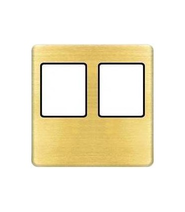 Монтажная плата FEDE для двойного информационного разъема RJ-45, bright patina + black FD04318PB-M