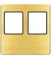 Монтажная плата FEDE для двойного информационного разъема RJ-45, bright patina + black FD04318PB-M
