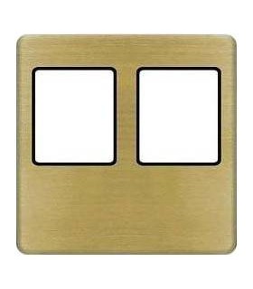 Монтажная плата FEDE для двойного информационного разъема RJ-45, matt patina + black FD04318PM-M