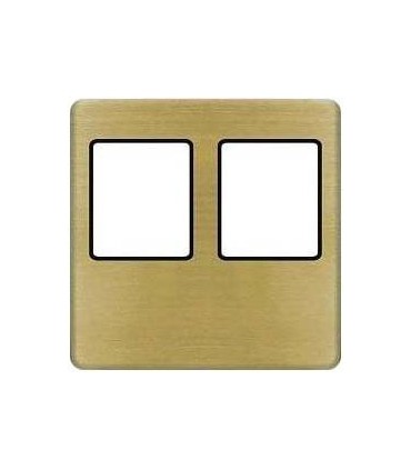 Монтажная плата FEDE для двойного информационного разъема RJ-45, matt patina + black FD04318PM-M