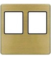Монтажная плата FEDE для двойного информационного разъема RJ-45, matt patina + black FD04318PM-M