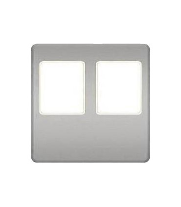 Монтажная плата FEDE для двойного информационного разъема RJ-45, bright chrome + beige FD04318CB-A