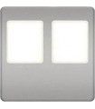 Монтажная плата FEDE для двойного информационного разъема RJ-45, bright chrome + beige FD04318CB-A