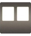 Монтажная плата FEDE для двойного информационного разъема RJ-45, graphite + beige FD04318GR-A