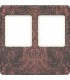Монтажная плата FEDE для двойного информационного разъема RJ-45, rustic cooper + beige FD04318RU-A