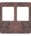 Монтажная плата FEDE для двойного информационного разъема RJ-45, rustic cooper + beige FD04318RU-A