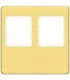 Монтажная плата FEDE для двойного информационного разъема RJ-45, bright gold + beige FD04318OB-A