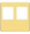 Монтажная плата FEDE для двойного информационного разъема RJ-45, bright gold + beige FD04318OB-A