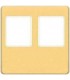 Монтажная плата FEDE для двойного информационного разъема RJ-45, real gold + beige FD04318OR-A