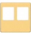 Монтажная плата FEDE для двойного информационного разъема RJ-45, real gold + beige FD04318OR-A