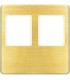 Монтажная плата FEDE для двойного информационного разъема RJ-45, bright patina + beige FD04318PB-A