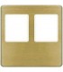 Монтажная плата FEDE для двойного информационного разъема RJ-45, matt patina + beige FD04318PM-A