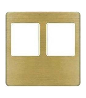 Монтажная плата FEDE для двойного информационного разъема RJ-45, matt patina + beige FD04318PM-A