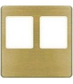 Монтажная плата FEDE для двойного информационного разъема RJ-45, matt patina + beige FD04318PM-A