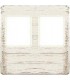 Монтажная плата FEDE для двойного информационного разъема RJ-45, white decape + beige FD04318BD-A